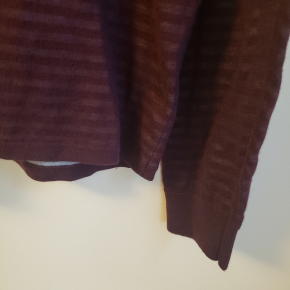 Calibrate Nordstrom Burgundy Oversized Striped Sweater - Picture 6 of 11